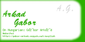 arkad gabor business card